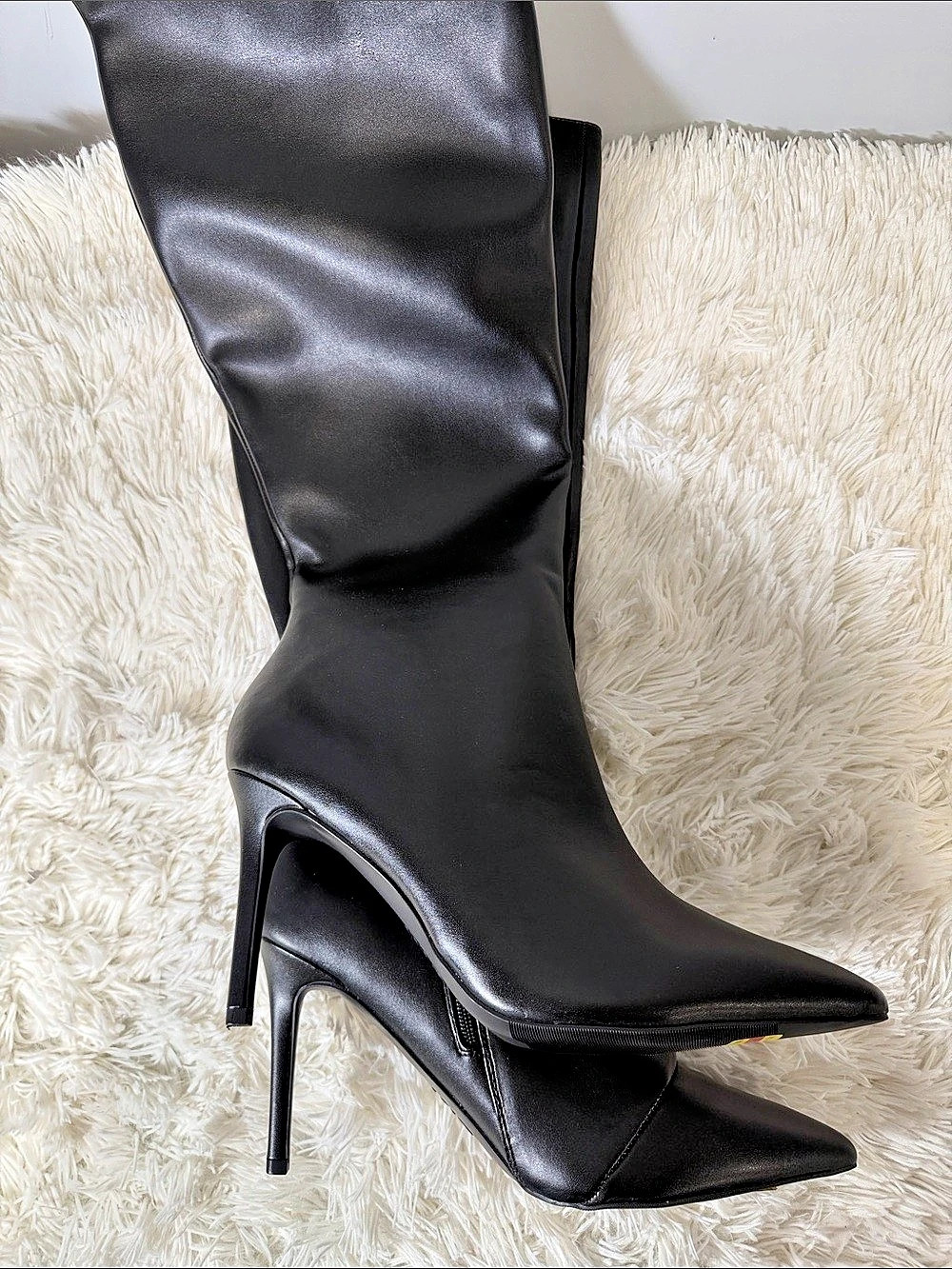 INC International Concepts Rajelp Over-the-Knee Pointed-Toe Boots Black US 12 - Picture 6 of 10